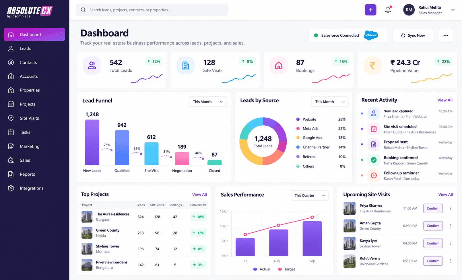 Salesforce for Real Estate CRM Interface